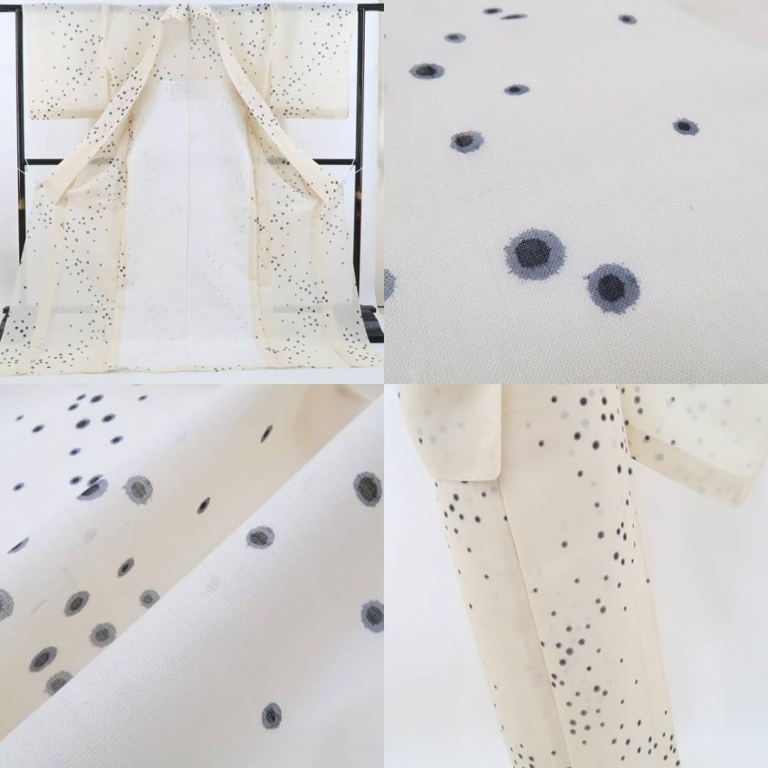 紗紬 夏着物“日々に想いを巡らす”正絹 証紙付 仕付糸付 絹芭蕉 3565 紗